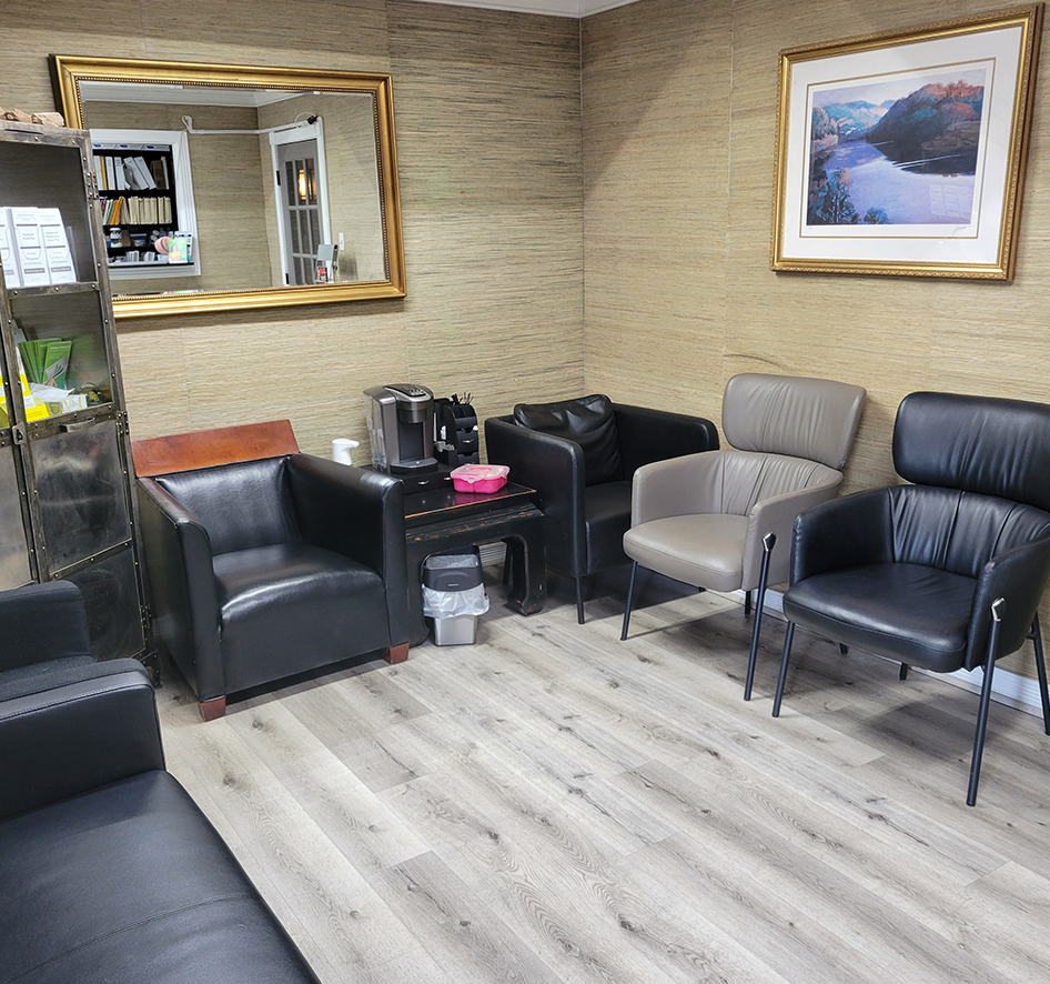 Happy family smiling with excellent dental care.